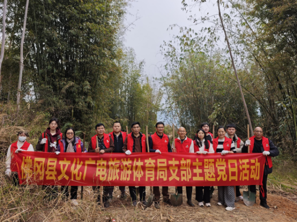 九游体育党群携手添新绿聚力共建“生态美”——佛冈县文化广电旅游体育局2025年乡村绿化主题党日活动