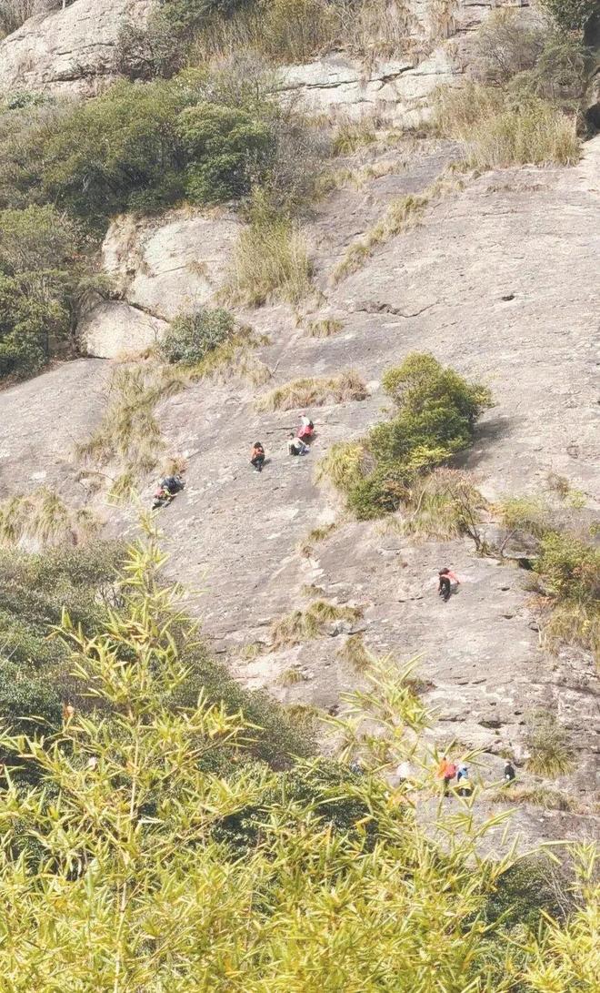九游体育绍兴香炉峰突发！一群人往后山开始徒手攀登！网友：实在